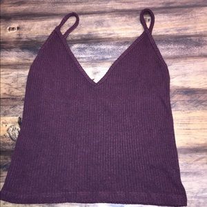 Brandy Melville burgundy crop tank